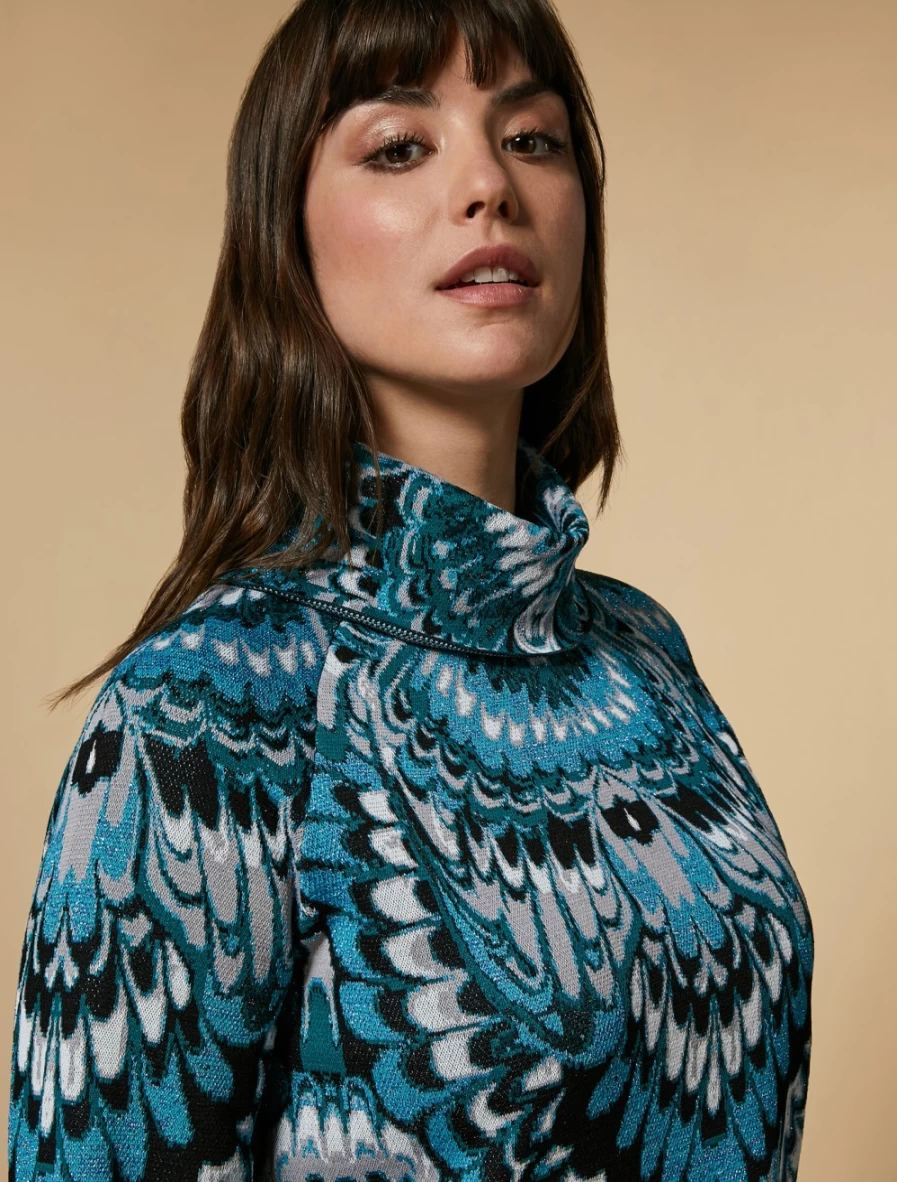Marina Rinaldi Women's Oil Jacquard Viscose Sweater