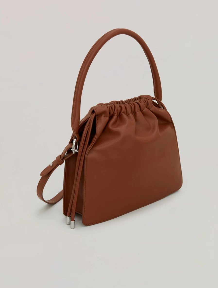 Marina Rinaldi Women's Brown Drawstring Shoulder Bag