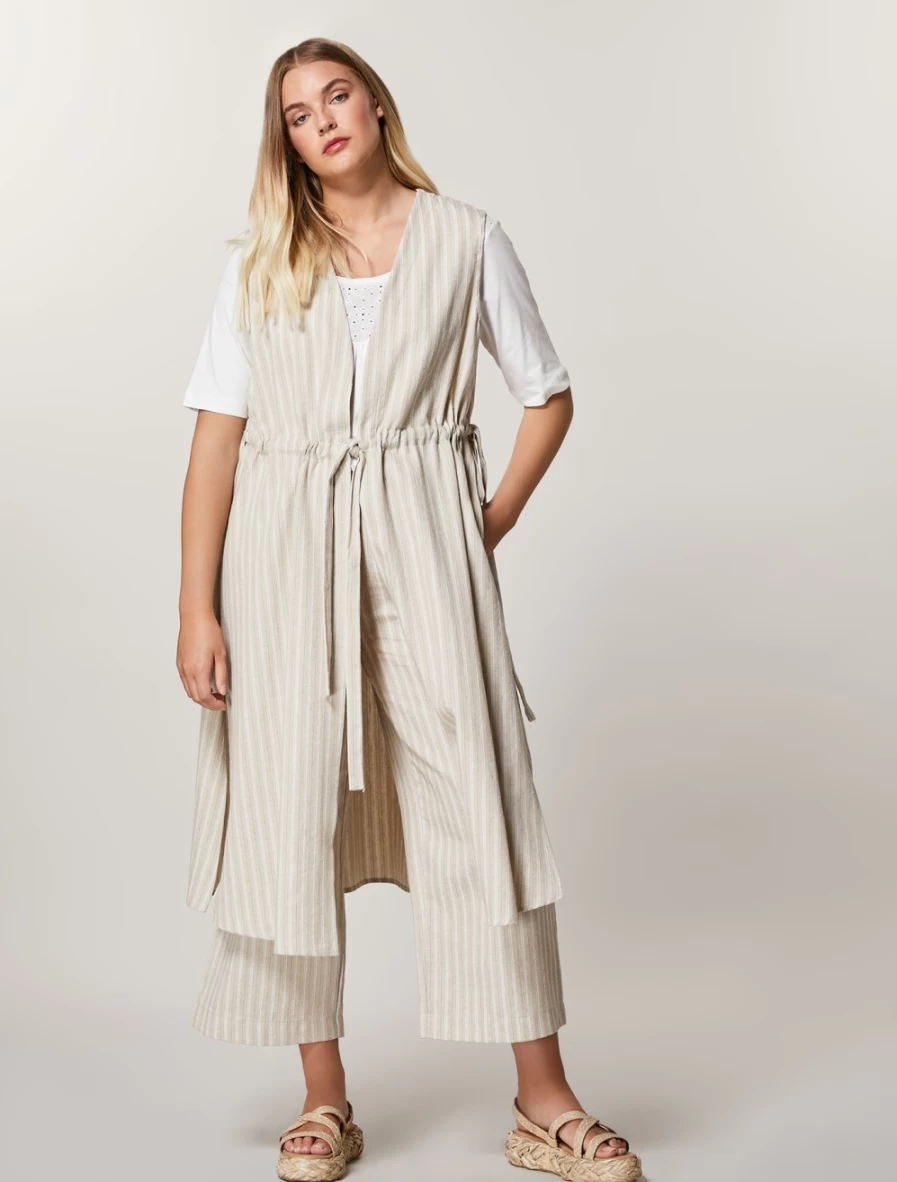 Marina Rinaldi Women's Colonial Linen & Cotton Gilet - Lightweight Summer Vest