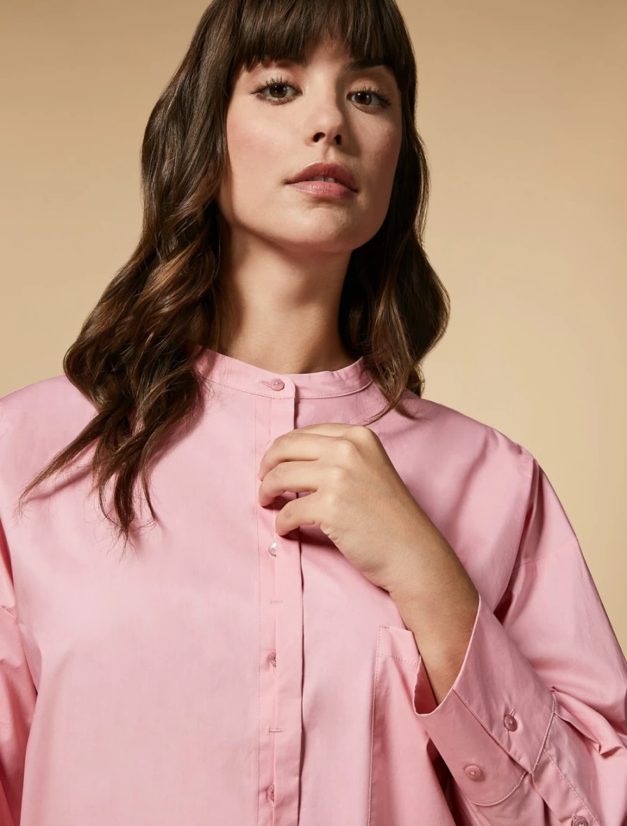 Marina Rinaldi Women's Pink Cotton Poplin Shirt