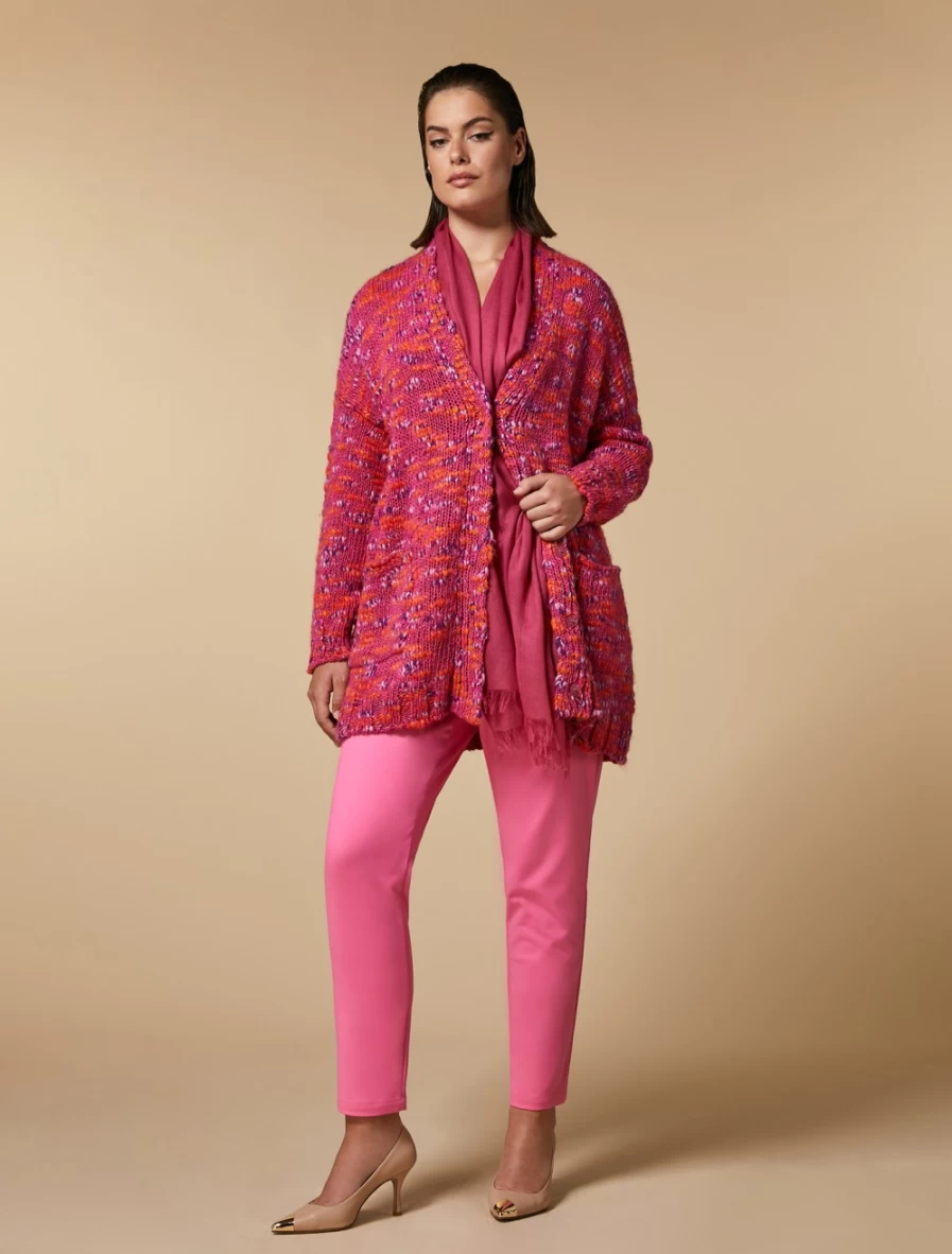"Marina Rinaldi Women's Pink Viscose Cashmere Stole Wrap Shawl"
