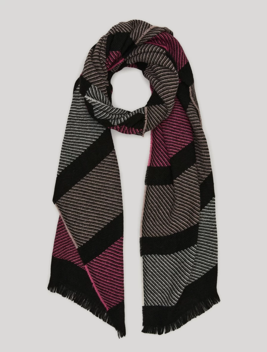 Marina Rinaldi Women's Fuchsia Wool and Alpaca Stole Wrap Shawl