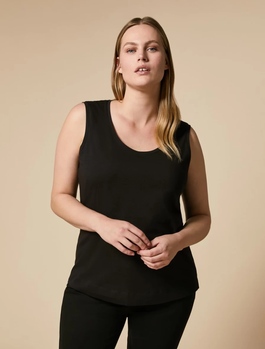 Marina Rinaldi Women's Black Jersey Top