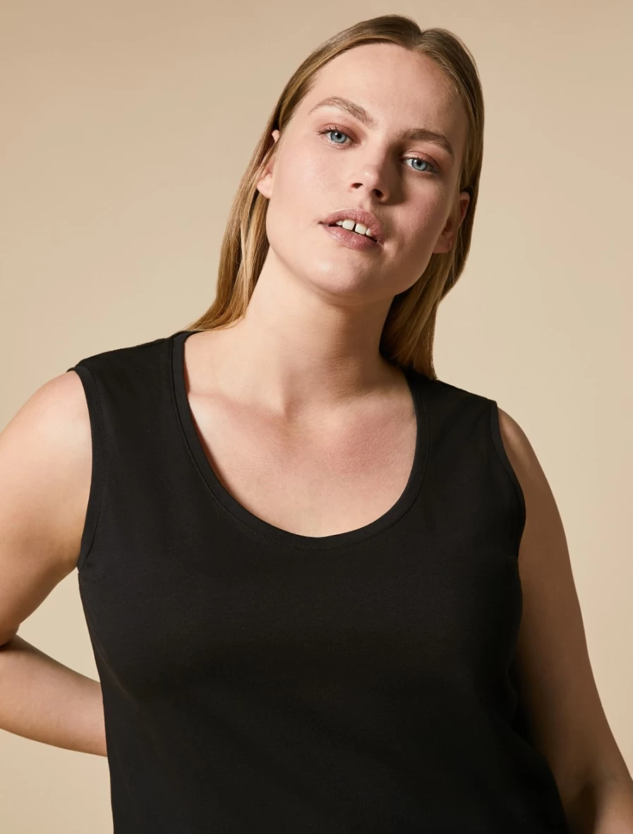 Marina Rinaldi Women's Black Jersey Top
