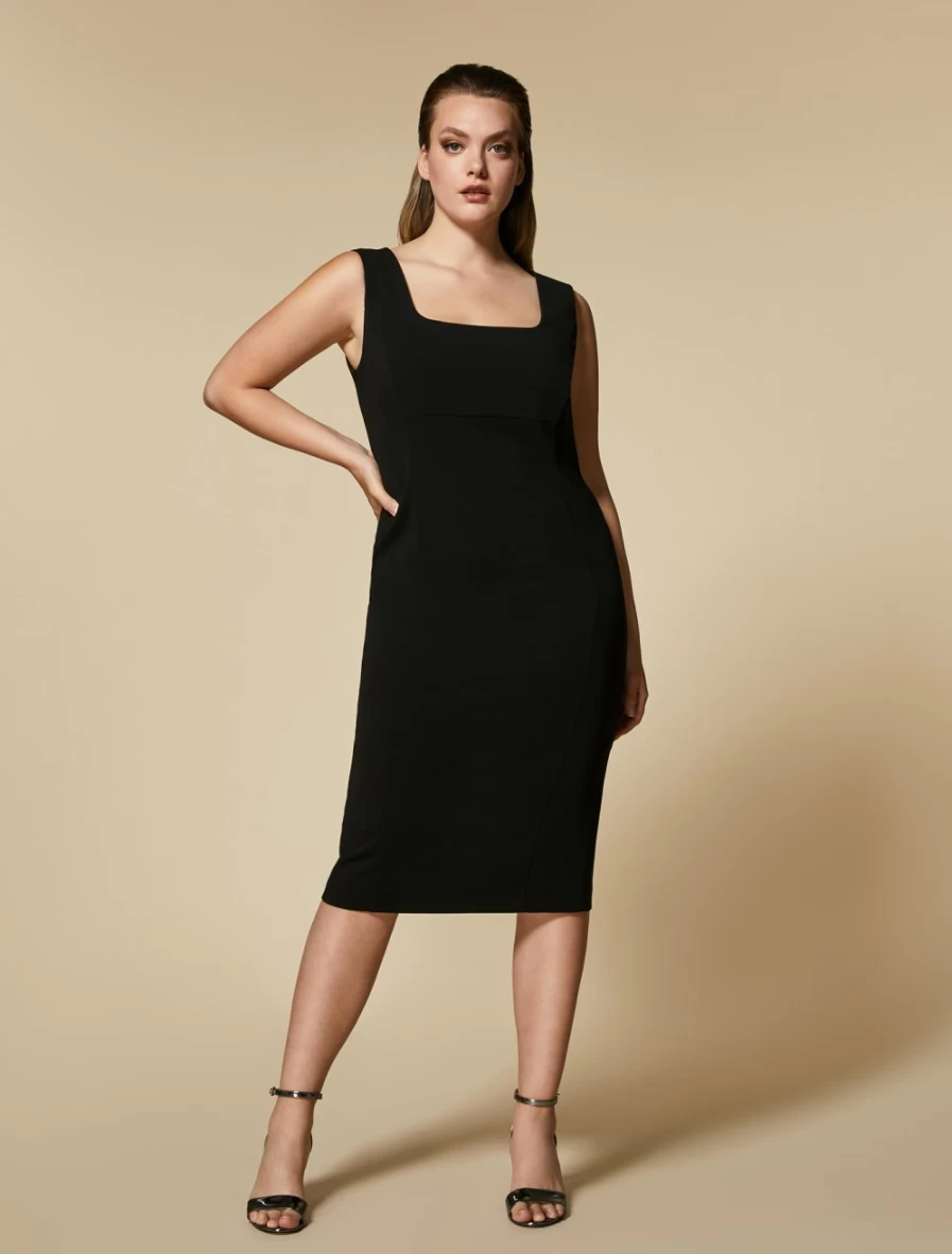 Marina Rinaldi Women's Black Triacetate Comfortable Dress