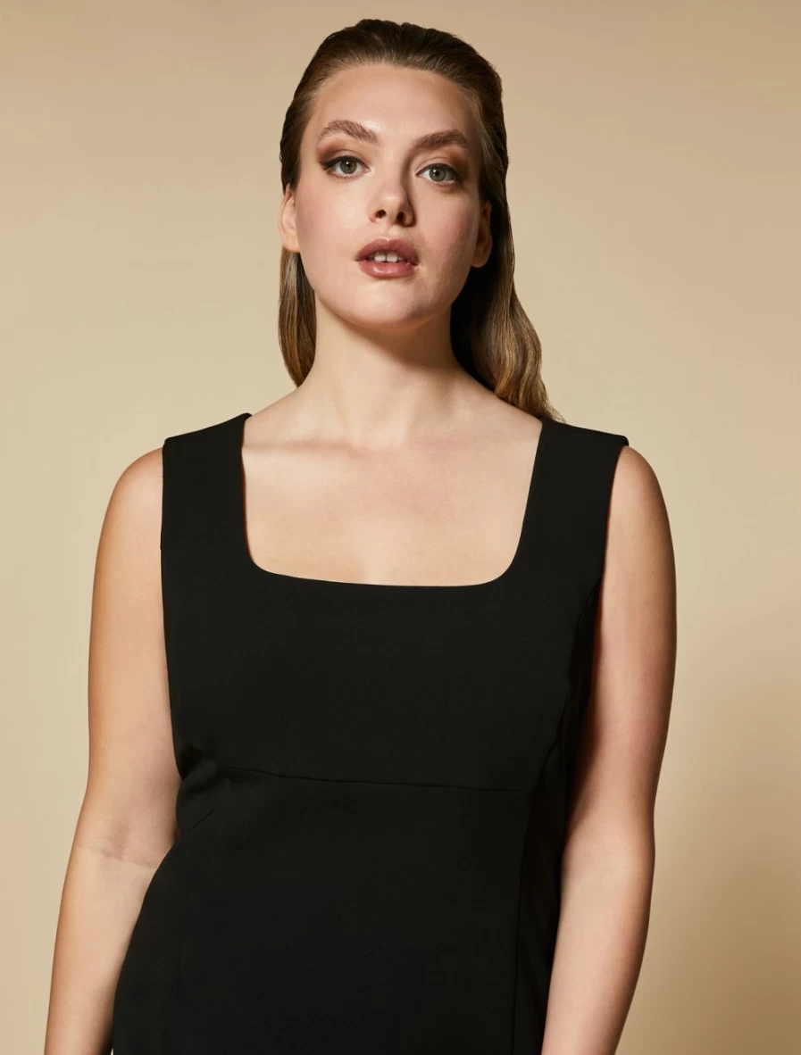 Marina Rinaldi Women's Black Triacetate Comfortable Dress