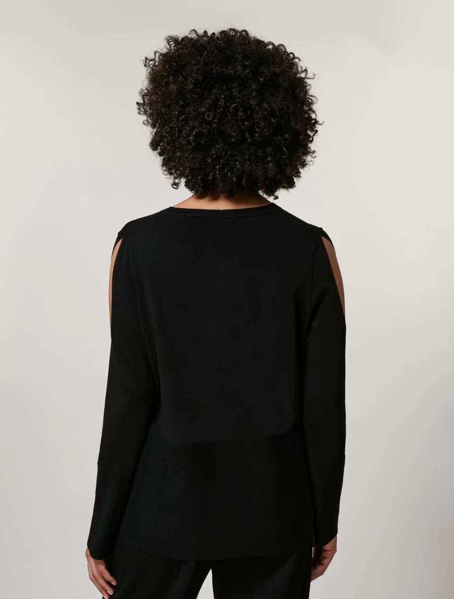 Marina Rinaldi Women's Black Stretch Viscose Sweater