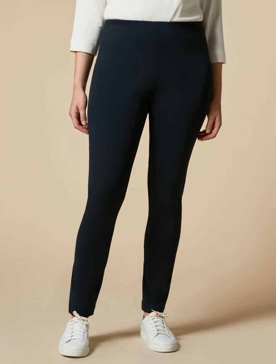 "Marina Rinaldi Women's Dark Navy Technical Jersey Leggings"