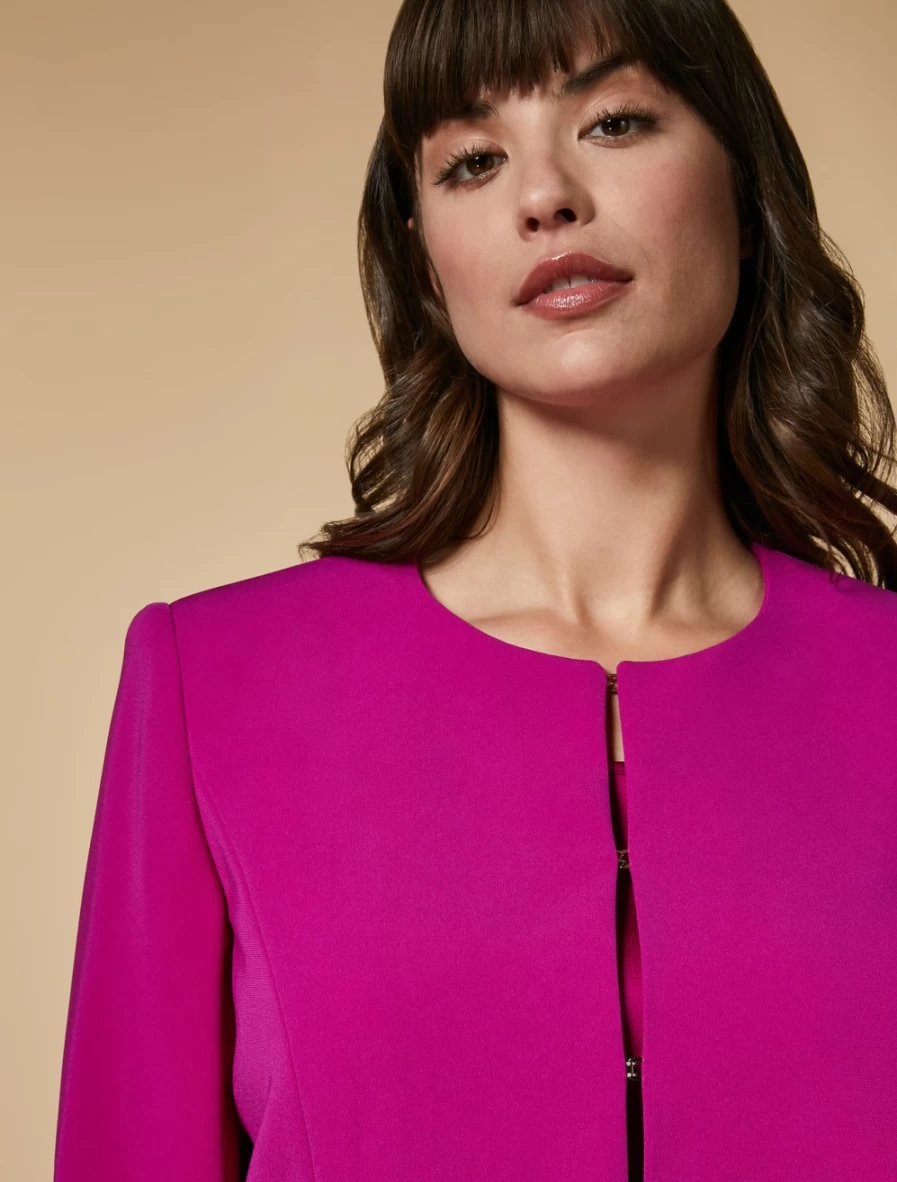 "Marina Rinaldi Women's Fuchsia Triacetate Jacket - Comfortable & Stylish"