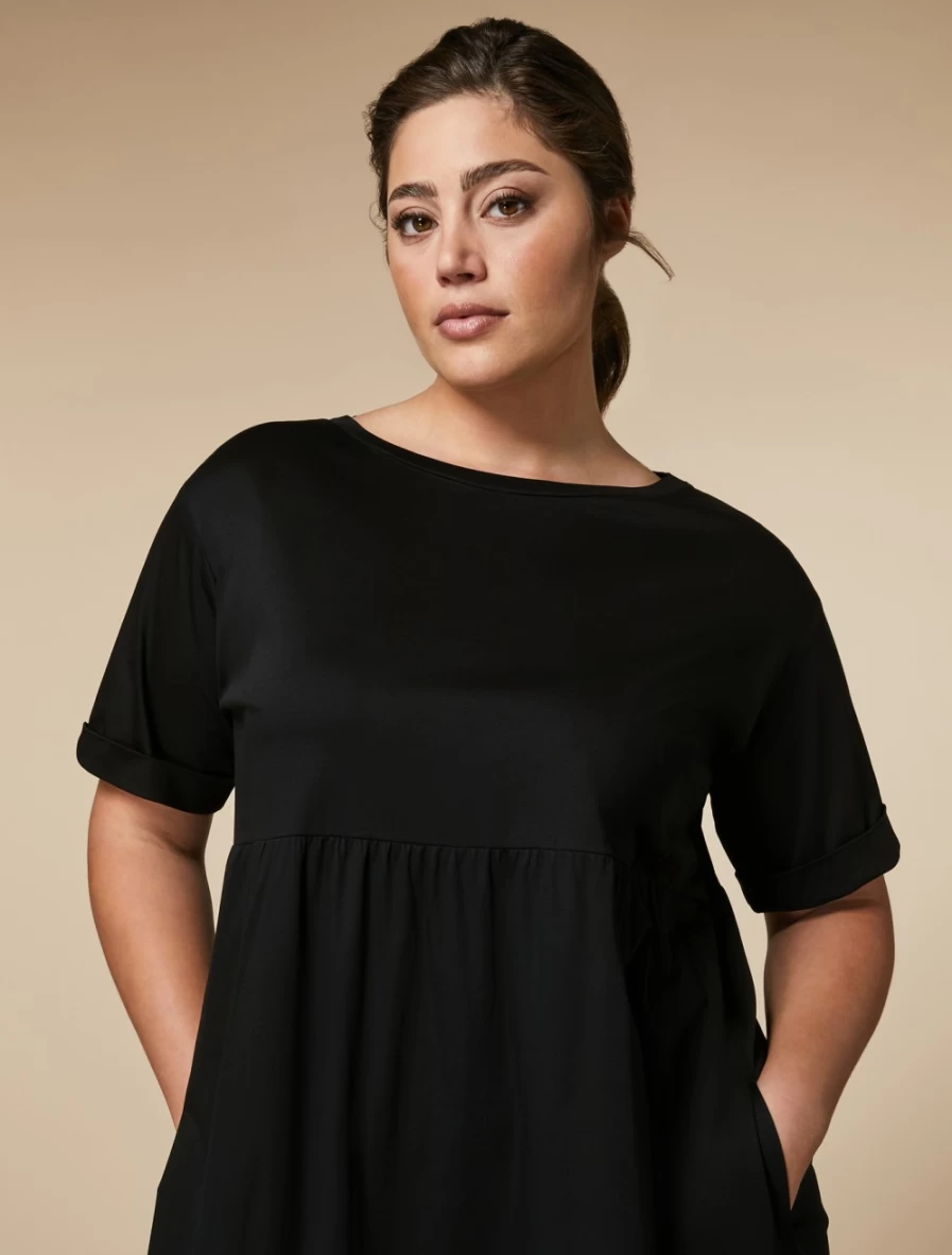 "Marina Rinaldi Women's Black Cotton Sweater"