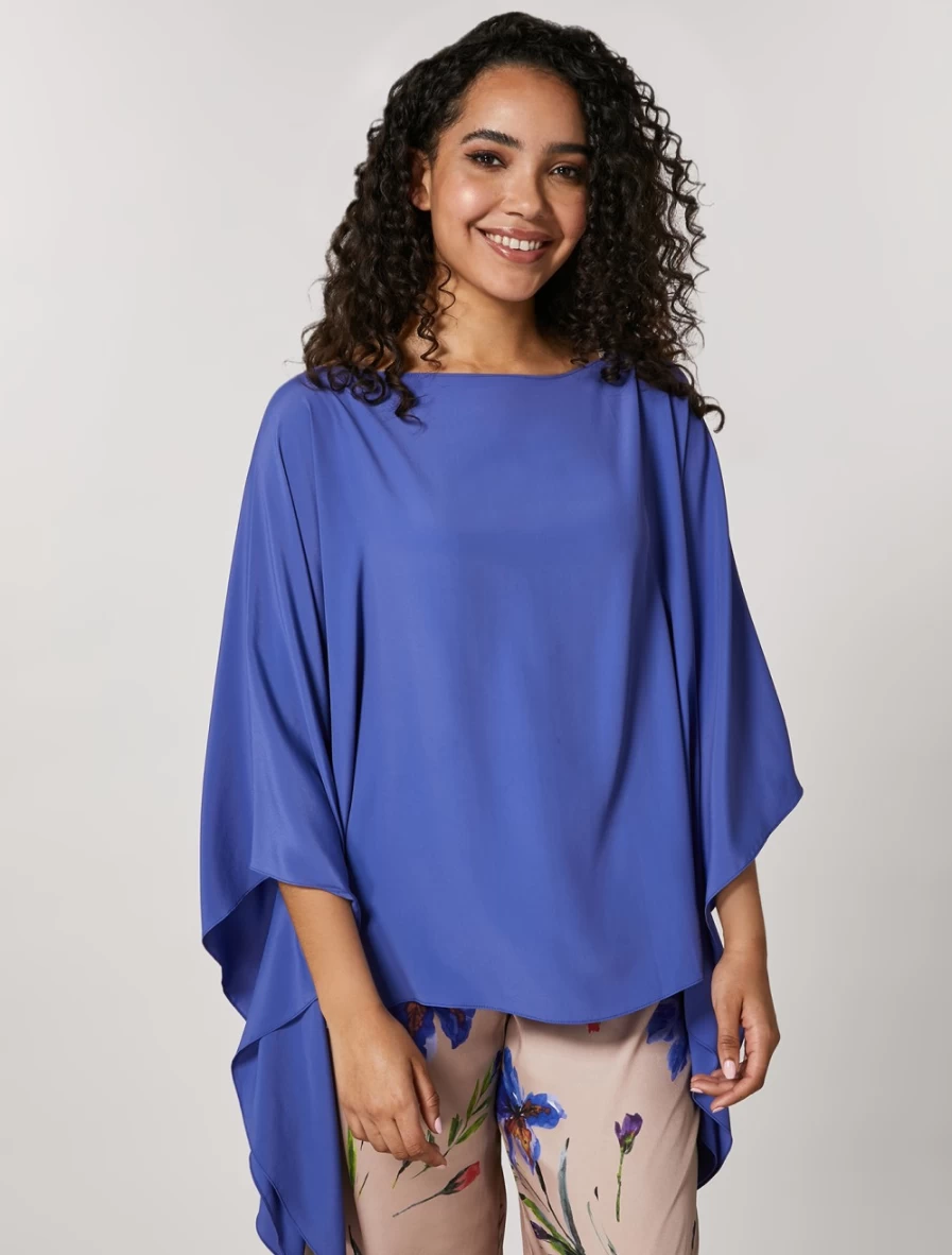 Marina Rinaldi Women's Oil Color Silk Blend Poncho