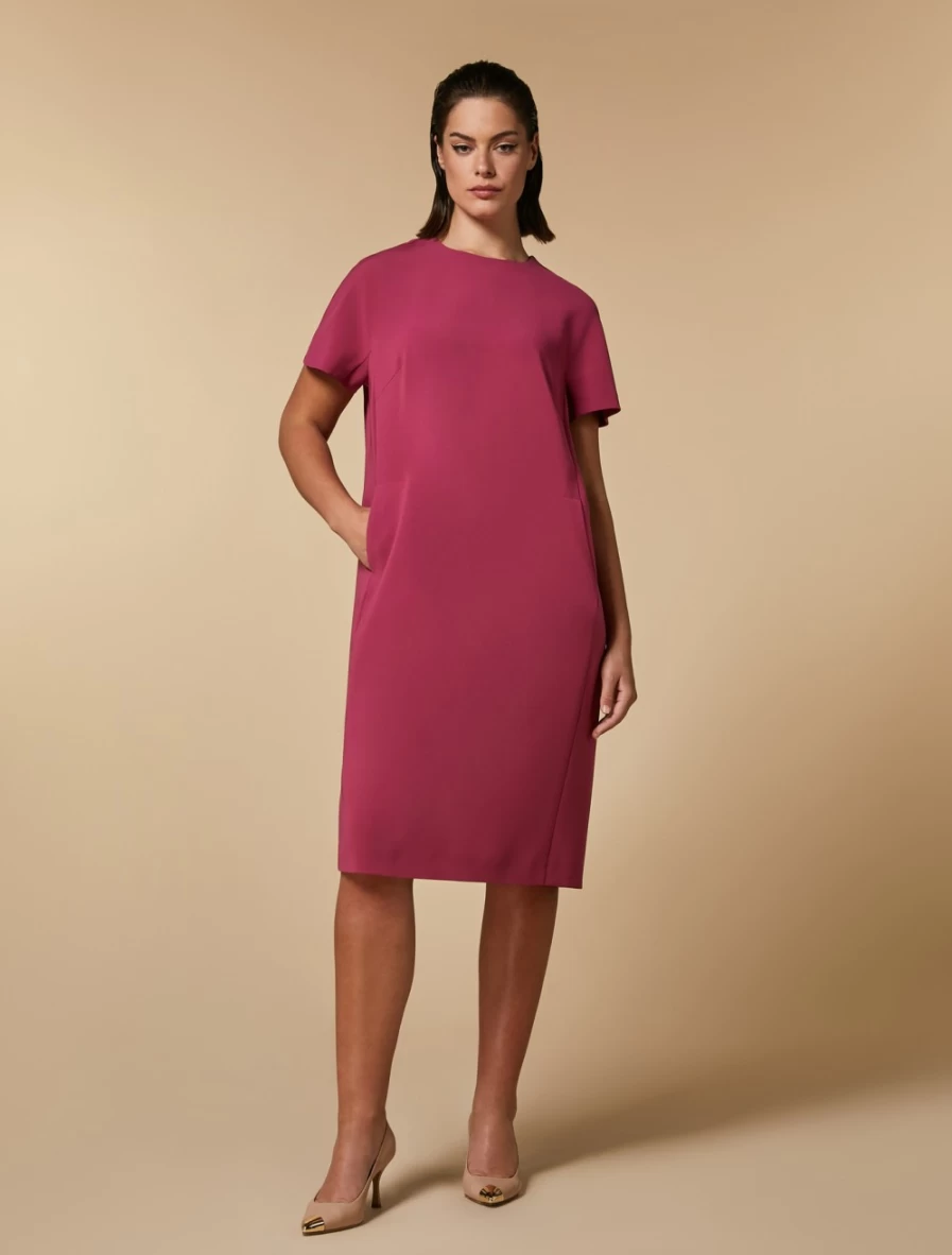 "Marina Rinaldi Women's Fuchsia Triacetate Dress – Elegant & Stylish"