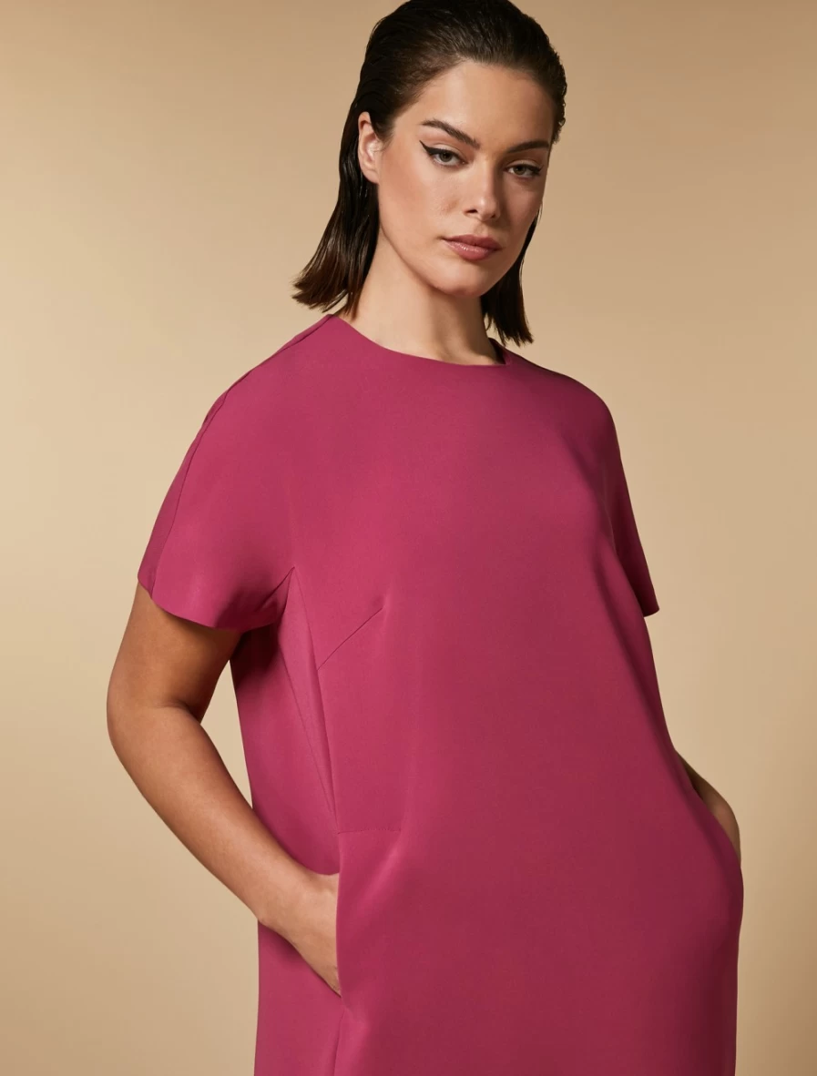 "Marina Rinaldi Women's Fuchsia Triacetate Dress – Elegant & Stylish"