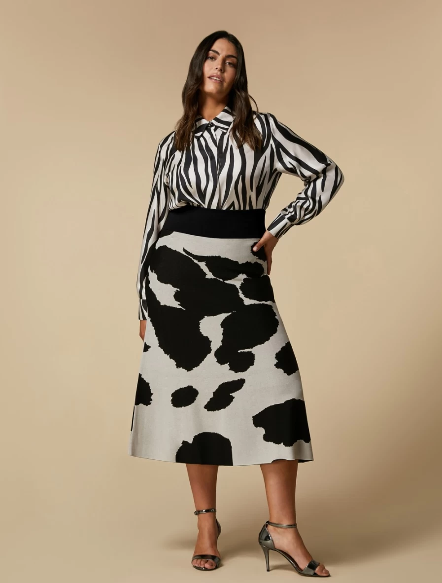Marina Rinaldi Women's Colonial Jacquard Viscose Skirt