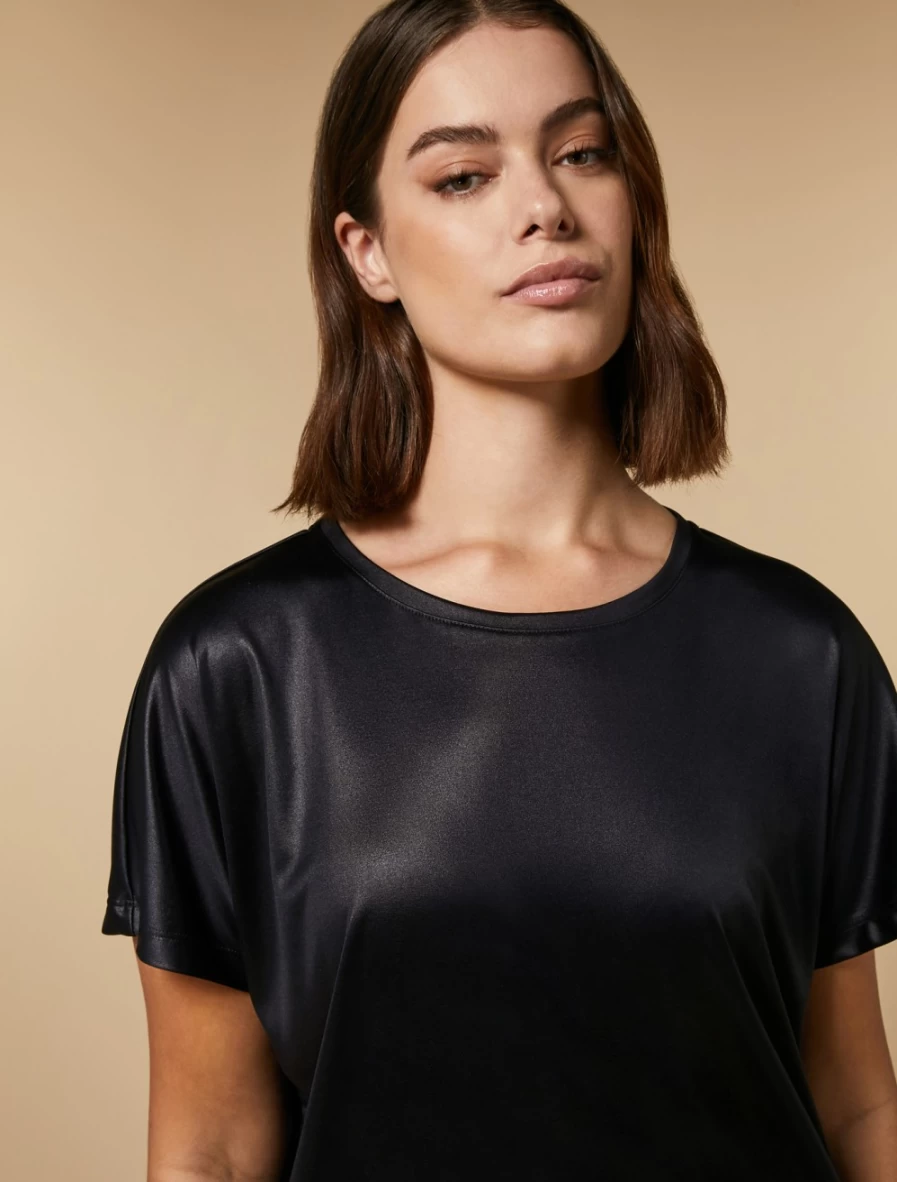 Marina Rinaldi Women's Black Jersey T-Shirt - Soft Cotton Classic Fit Tee