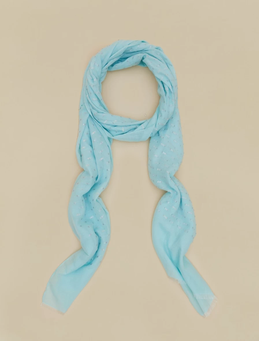 Marina Rinaldi Women's Green Fil Coup Lurex Stole Scarf