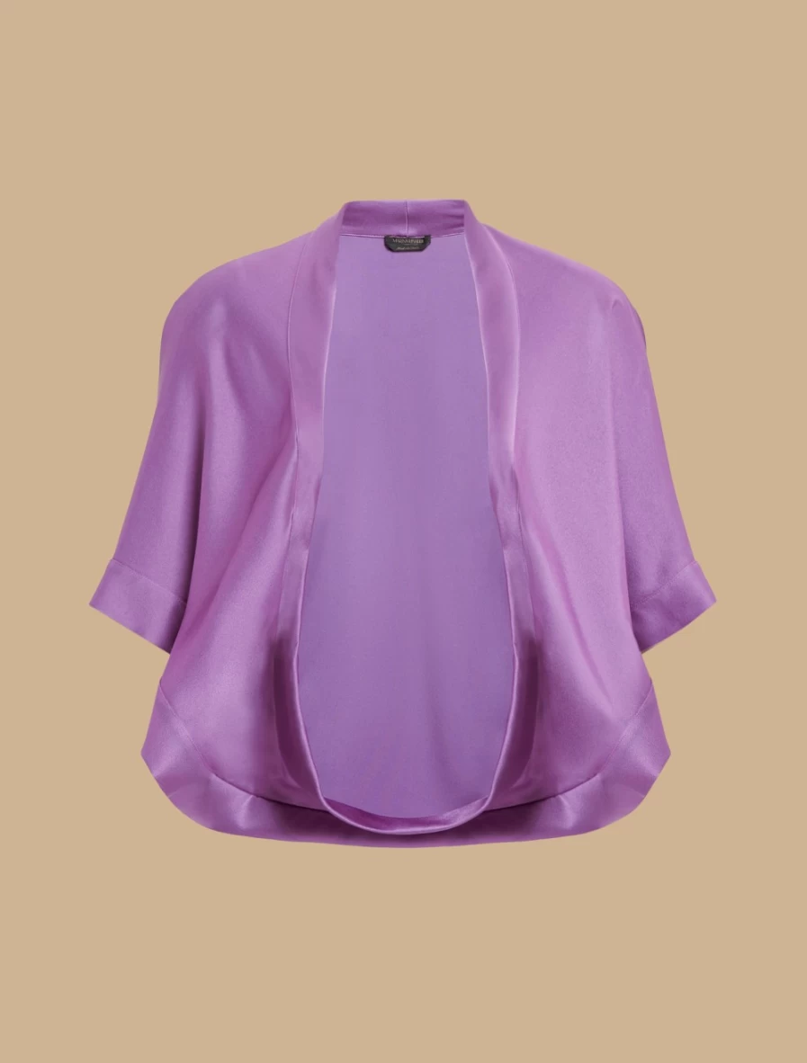 Marina Rinaldi Women's Wisteria Shiny Fabric Shrug Elegant Cover-Up