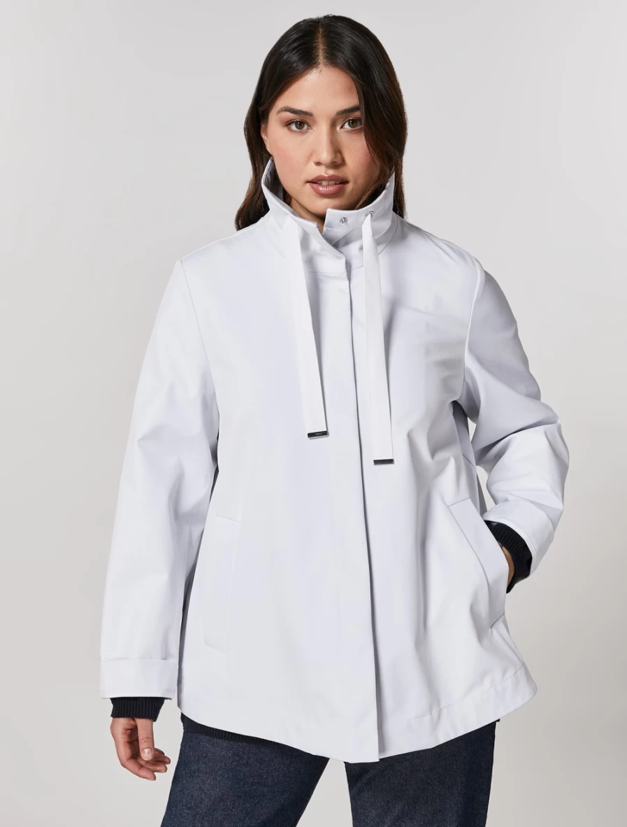 Marina Rinaldi Women's White Technical Fabric Jersey Jacket