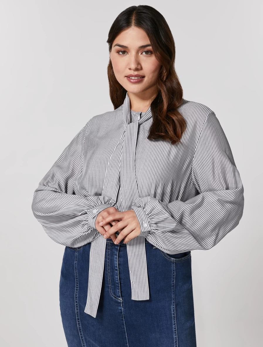 Marina Rinaldi Women's White Yarn-Dyed Viscose Shirt – Premium Comfort & Style