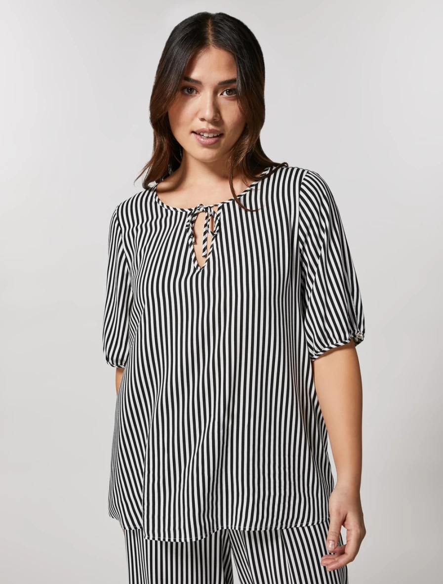 Marina Rinaldi Women's White Printed Viscose Blouse