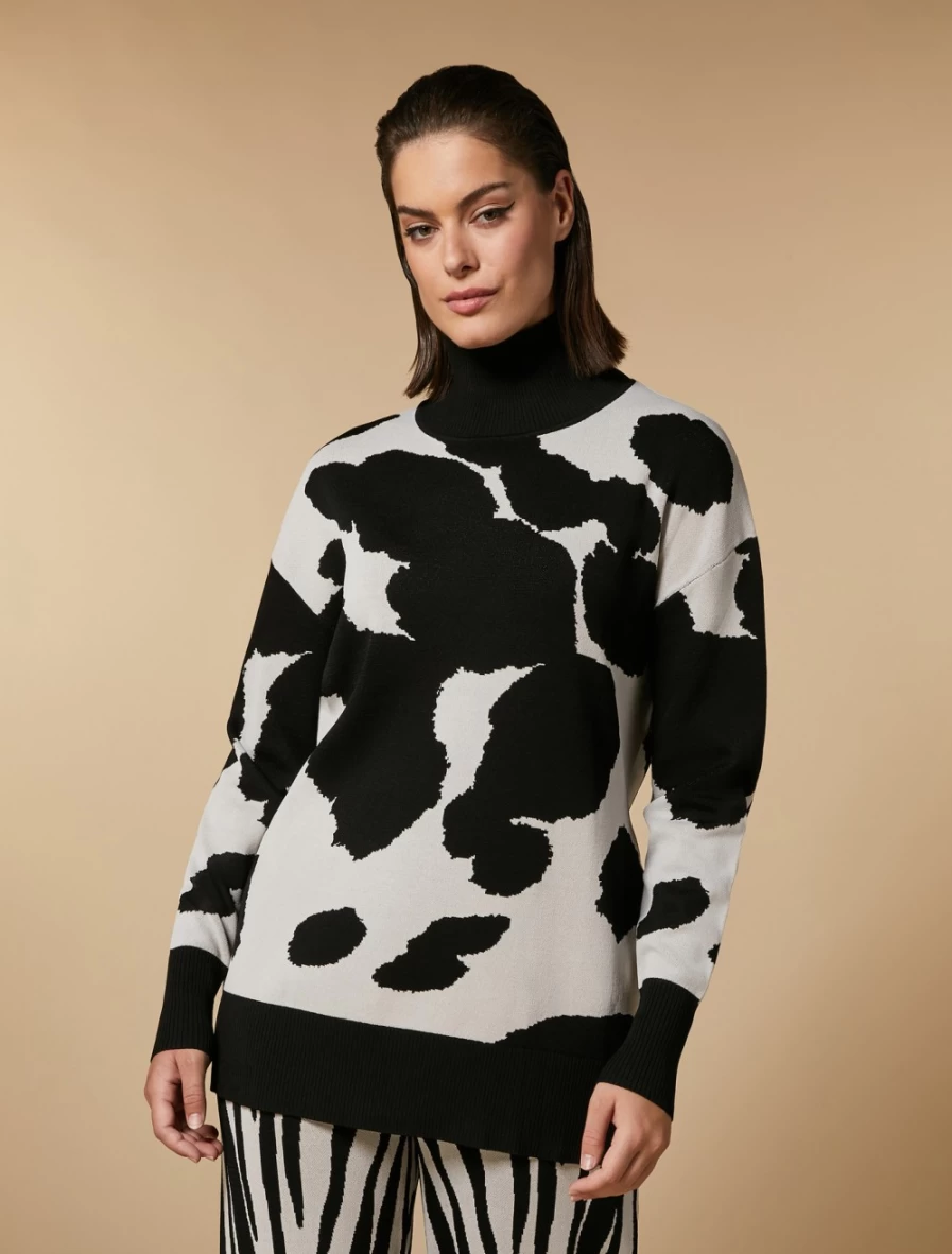 Marina Rinaldi Women's Colonial Jacquard Viscose Sweater