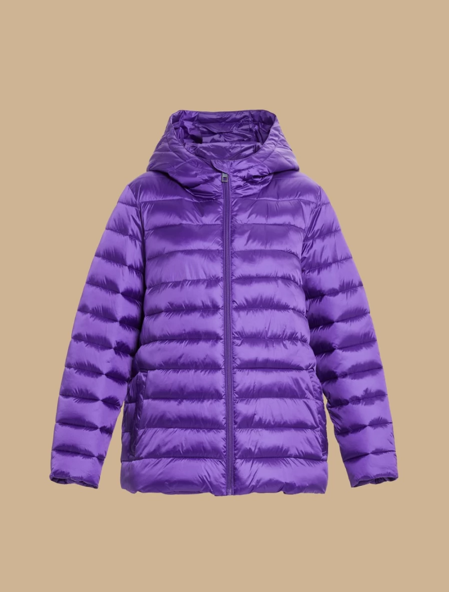 Women's Marina Rinaldi Purple Quilted Down Jacket – Waterproof & Stylish Winter Coat