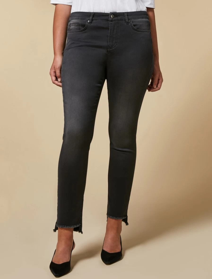 Marina Rinaldi Women's Black Satin Denim Jeans