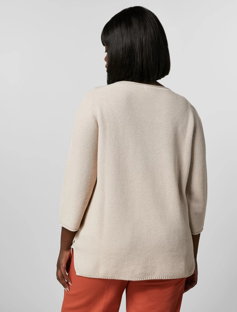 Marina Rinaldi Women's Colonial Pure Cotton Sweater - Soft & Comfortable Knit Top