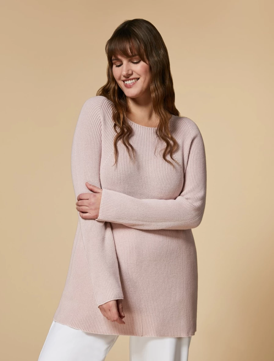 "Marina Rinaldi Women's Lilac Cotton Sweater"