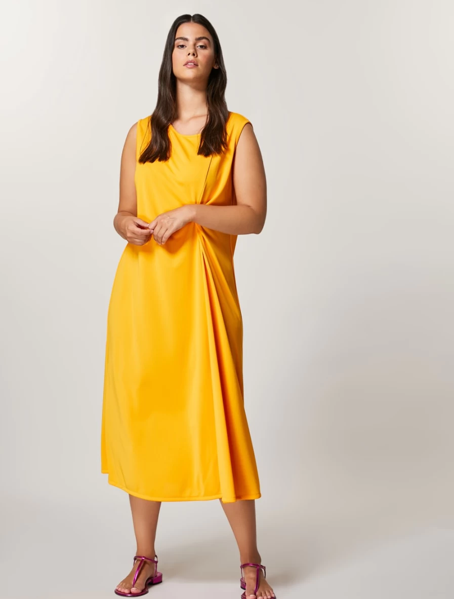 Marina Rinaldi Women's Orange Interlock Jersey Dress