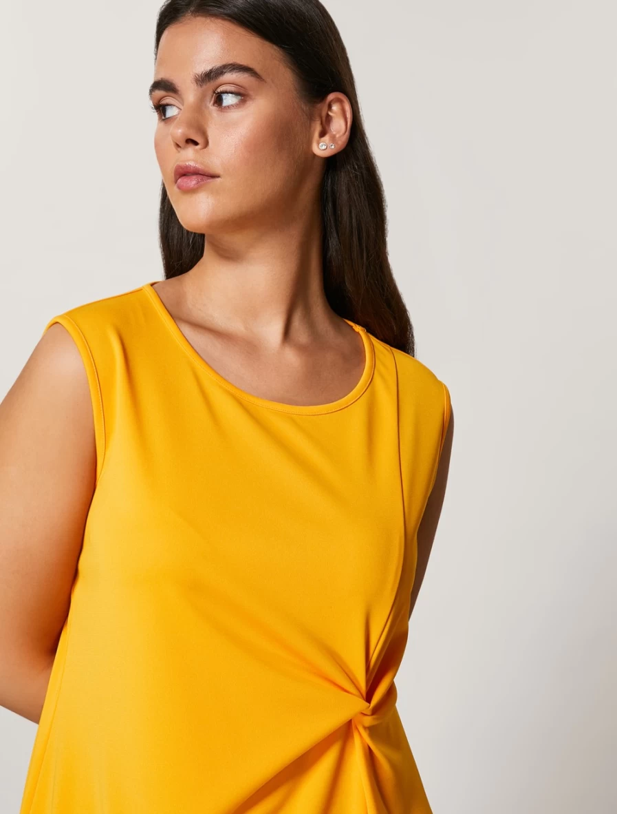Marina Rinaldi Women's Orange Interlock Jersey Dress
