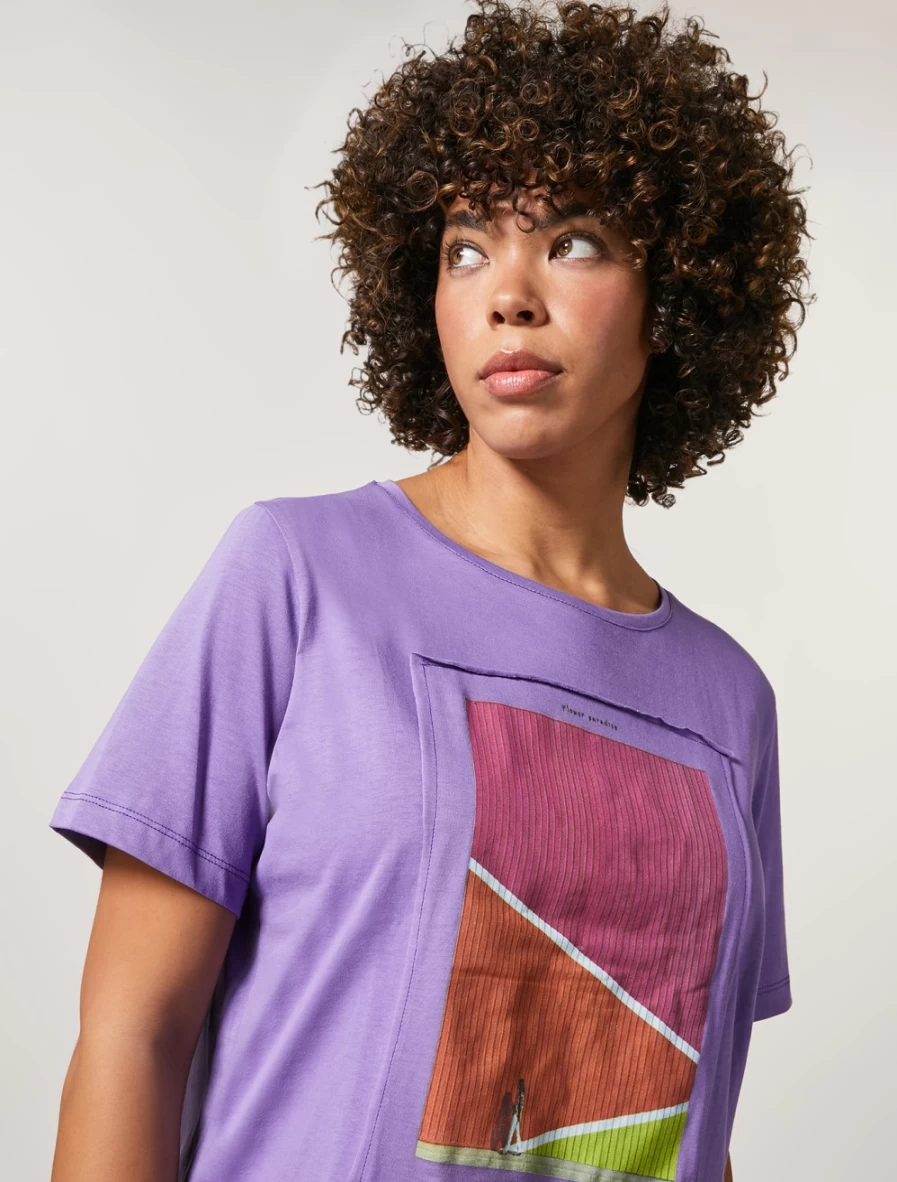 "Marina Rinaldi Women's Purple Jersey T-Shirt"