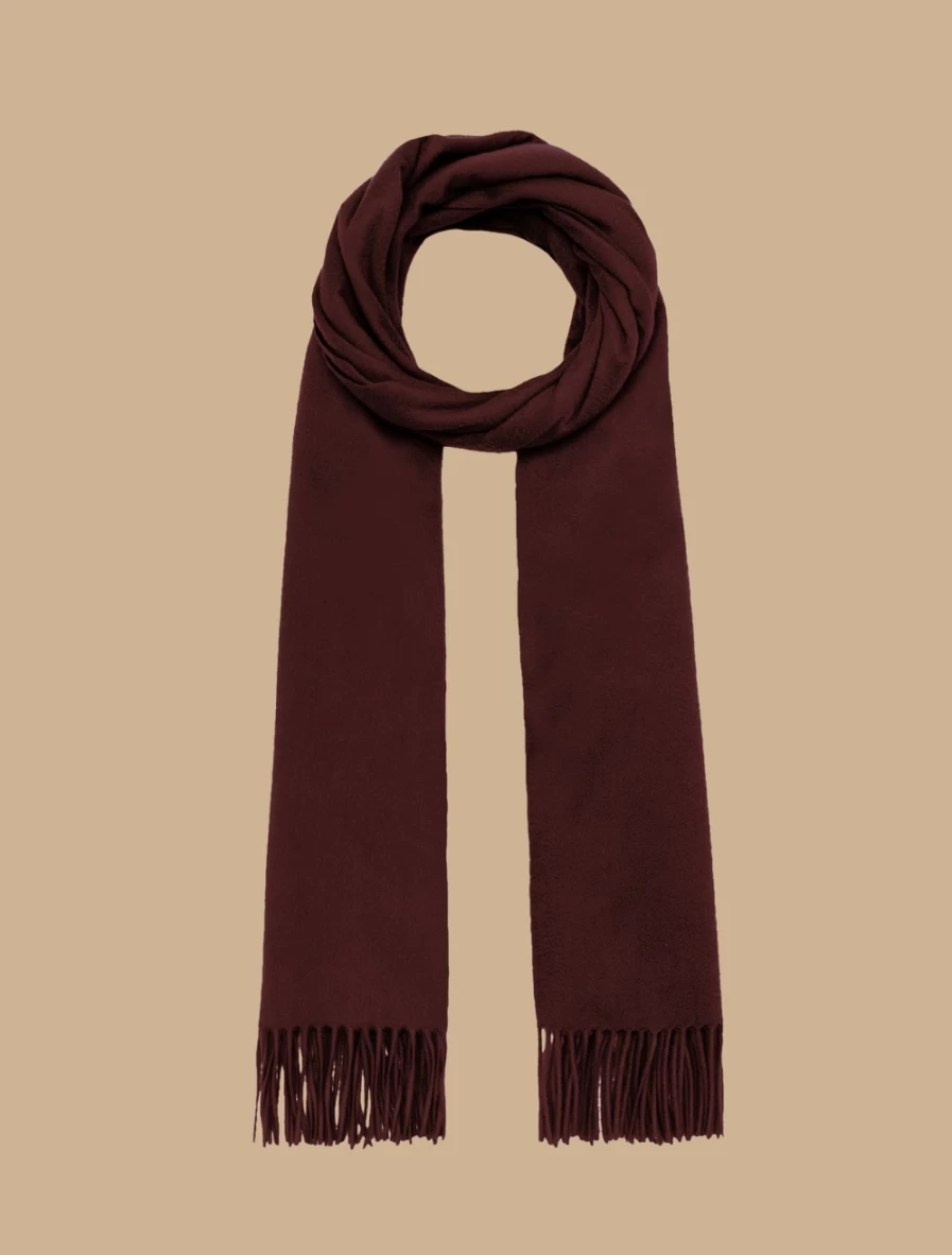 Marina Rinaldi Women's Bordeaux Pure Cashmere Stole Wrap Shawl