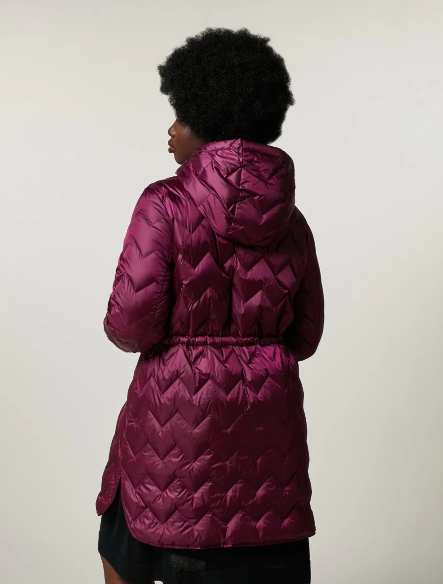 Marina Rinaldi Women's Purple Shining Nylon Parka Coat