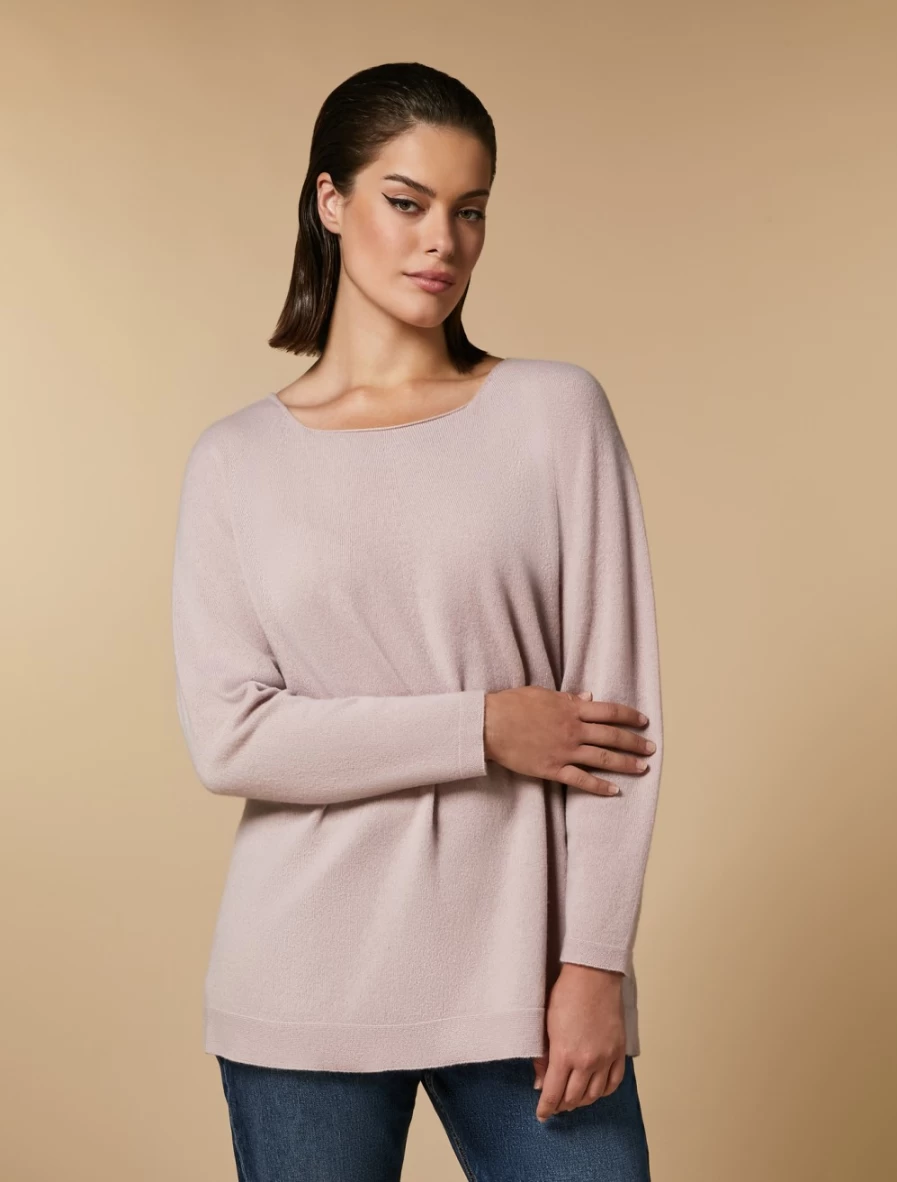 "Marina Rinaldi Women's Pink Pure Cashmere Sweater"