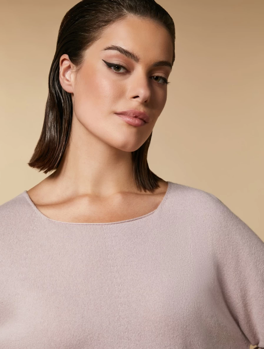 "Marina Rinaldi Women's Pink Pure Cashmere Sweater"