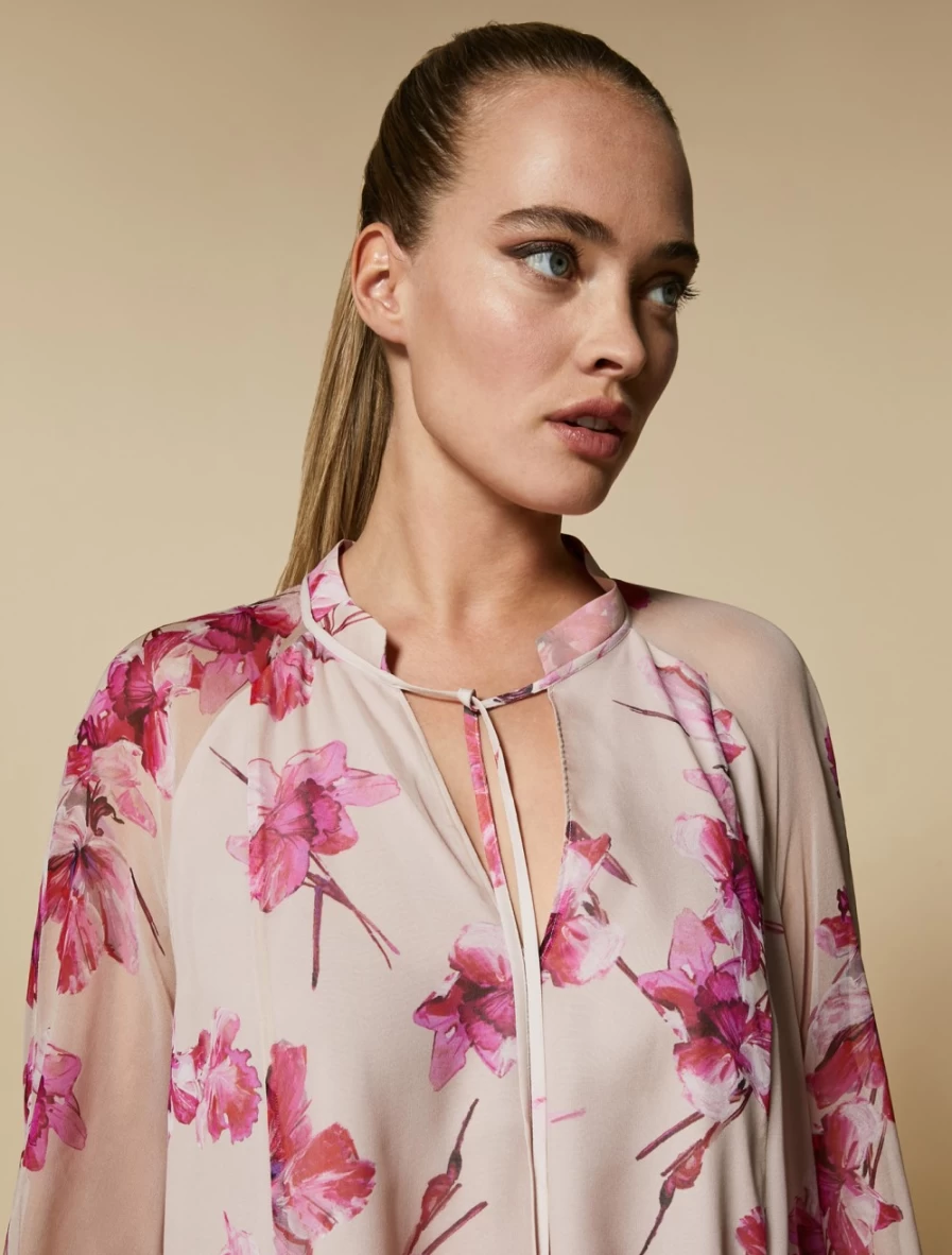 Marina Rinaldi Women's Pink Silk Georgette Dress - Elegant Flowy Style