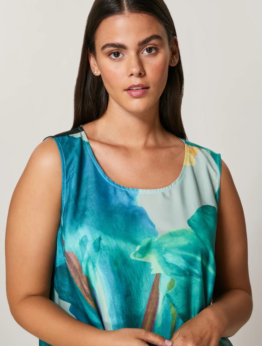 "Marina Rinaldi Women's Ski Blue Crepe De Chine Dress – Elegant & Lightweight"