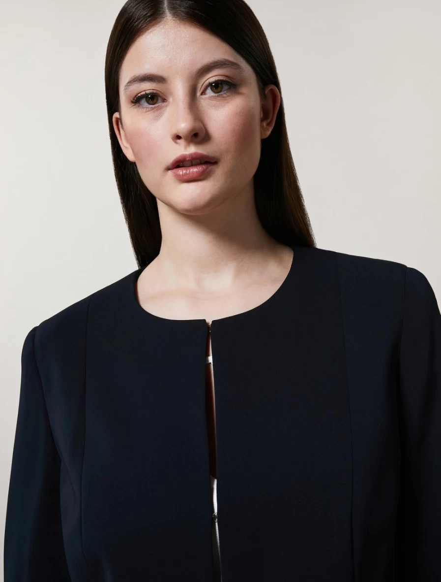 Marina Rinaldi Women's Dark Navy Fluid Stretch Fabric Jacket | Lightweight Comfortable Outerwear