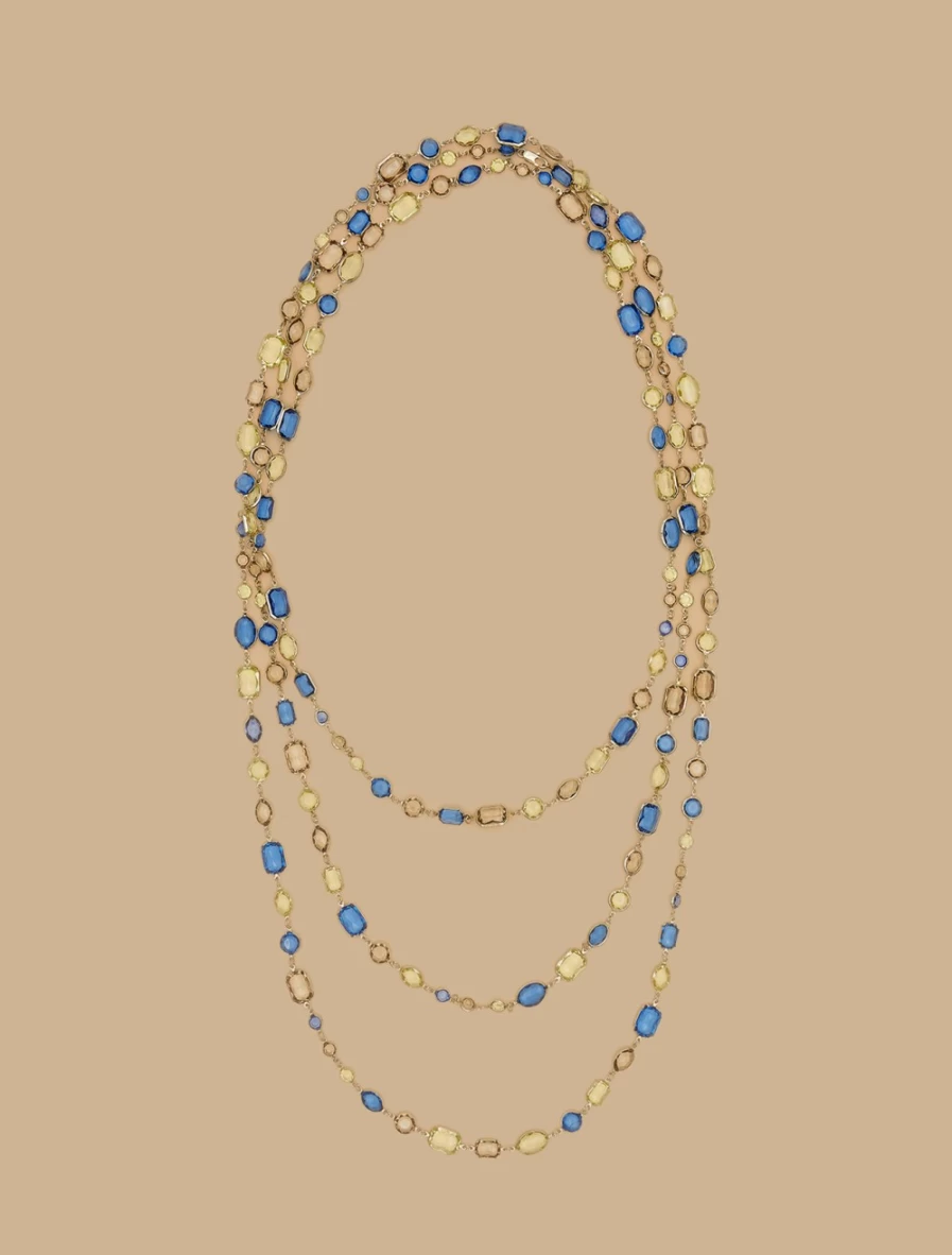 Marina Rinaldi Women's Chaton Necklace in Elegant China Blue | Timeless Fashion Jewelry