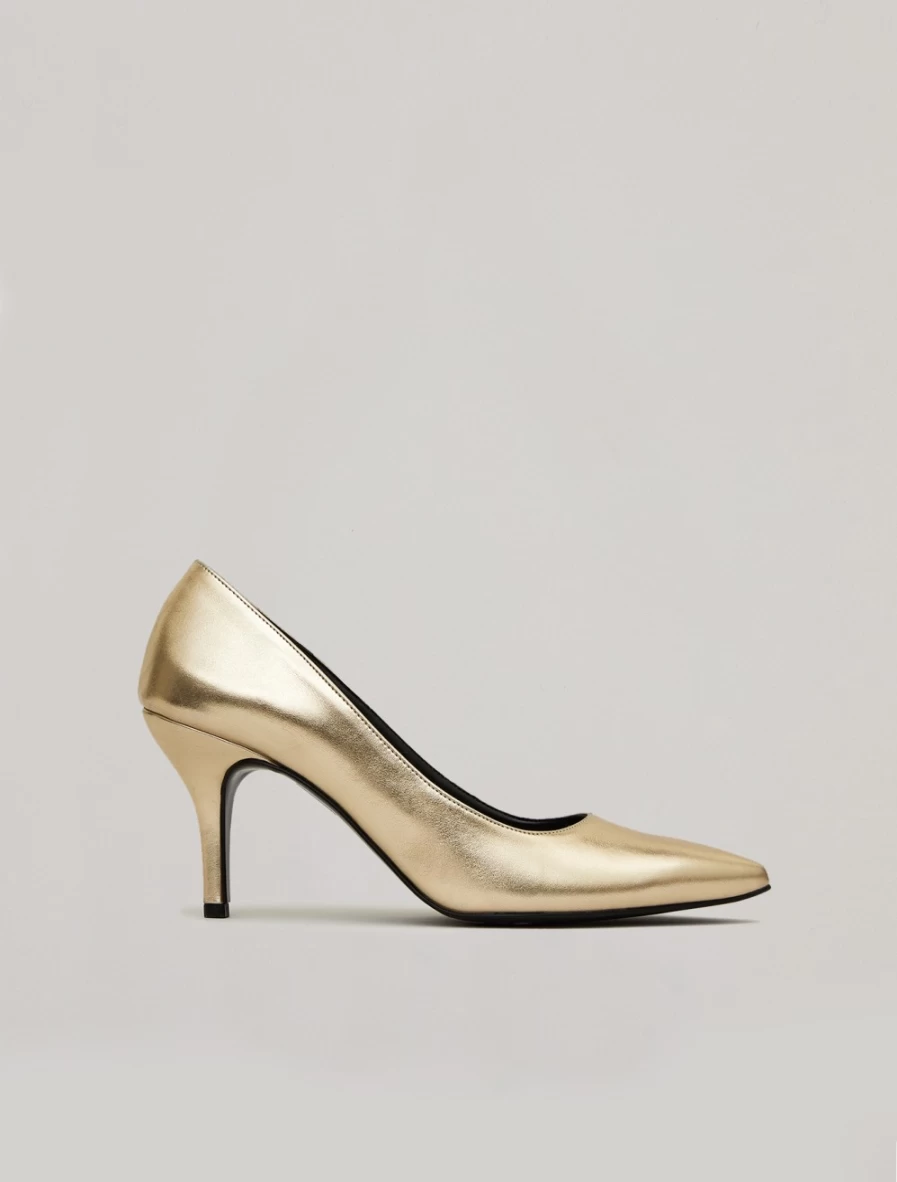Marina Rinaldi Women's Gold Metallic Court Shoes Elegant Formal Heels