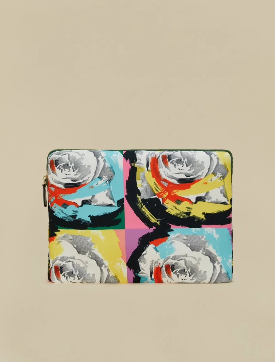 Marina Rinaldi Women's Black Printed Laptop Case