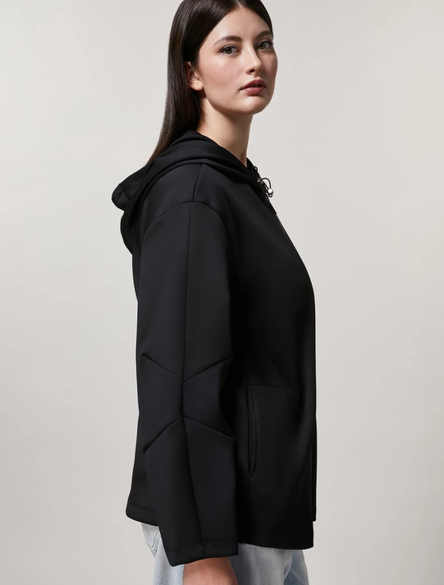 Marina Rinaldi Women's Black Scuba Sweatshirt - Comfortable & Stylish Pullover