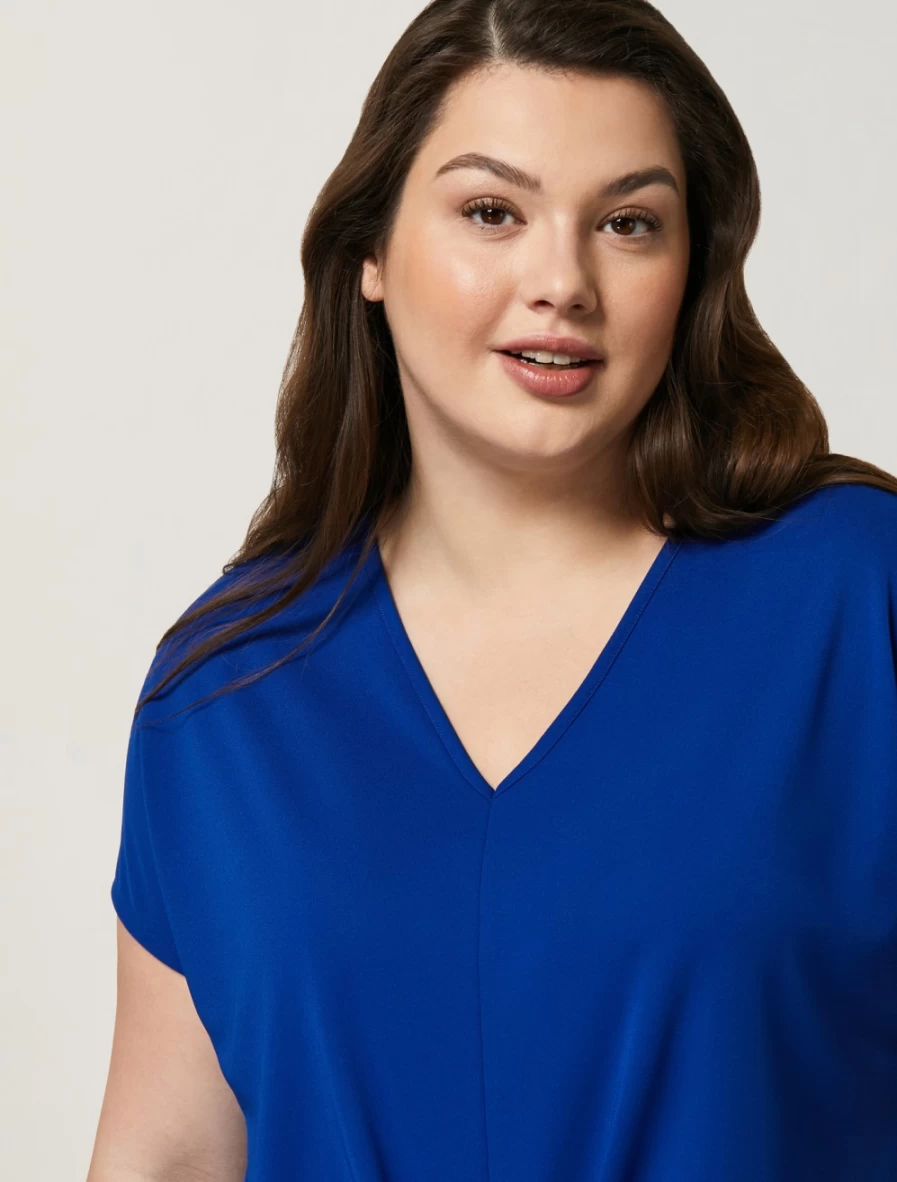 Marina Rinaldi Women's China Blue Interlock Jersey T-Shirt