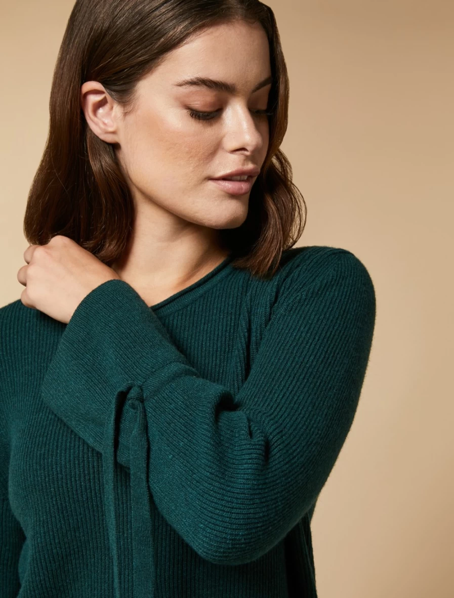 Marina Rinaldi Women's Dark Green Wool Cashmere Sweater