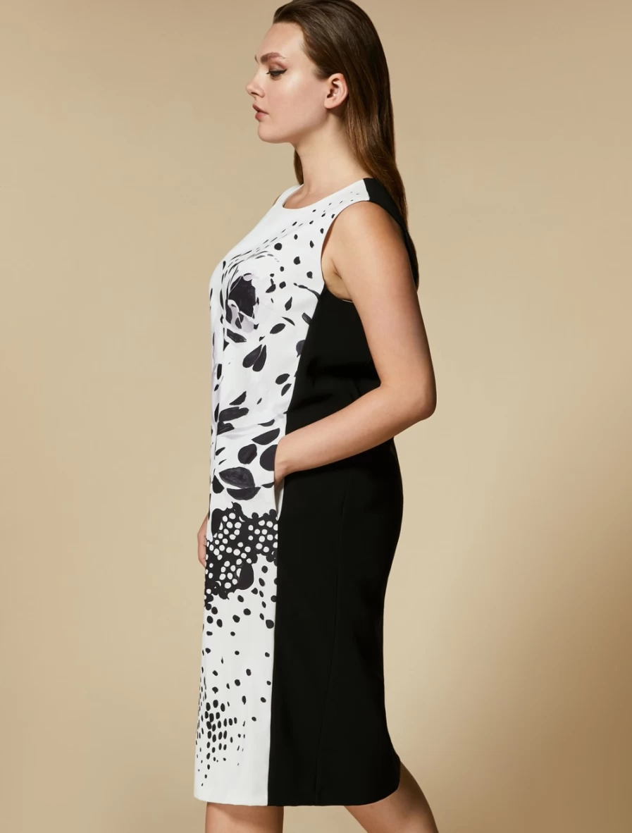 Marina Rinaldi Women's White Printed Cady Sheath Dress