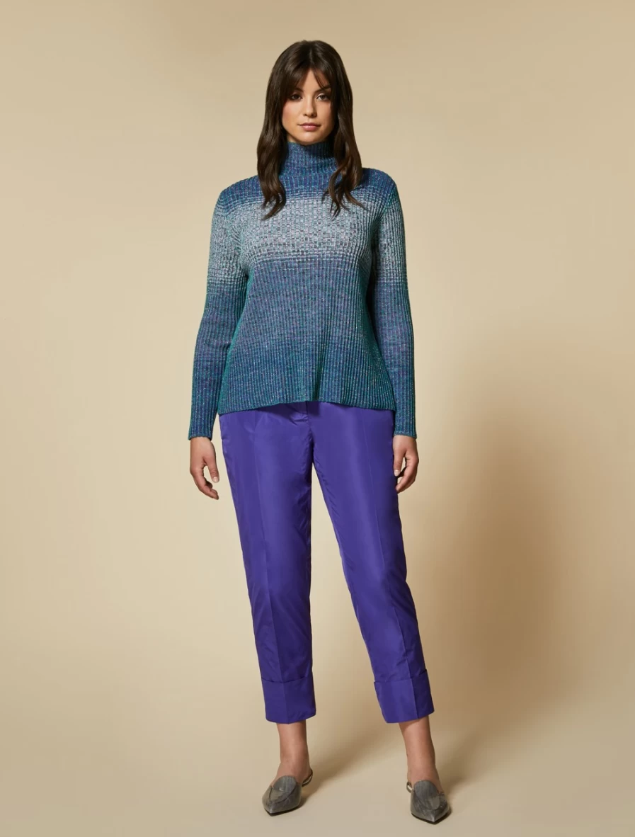 Marina Rinaldi Women's Duchesse Trousers in Elegant Purple - Classic Fit & Comfort
