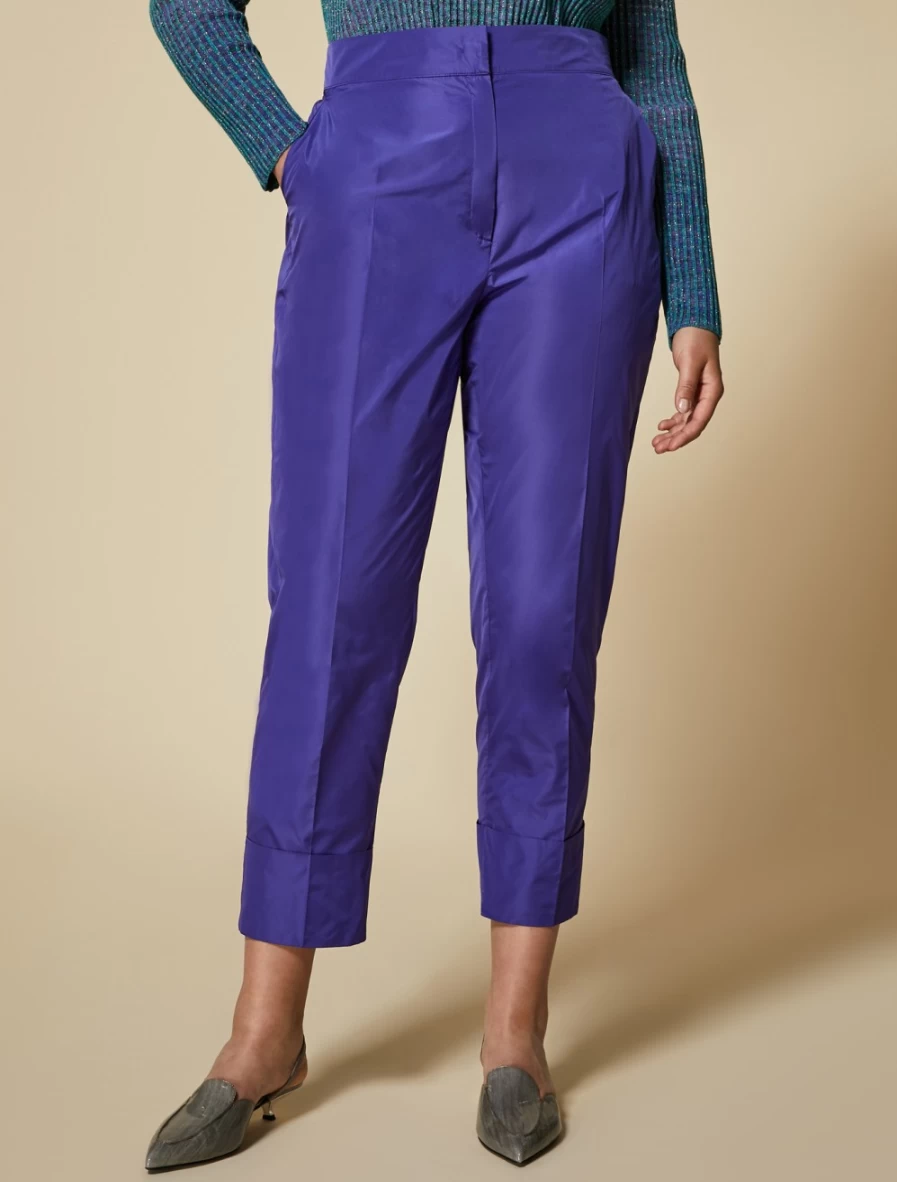 Marina Rinaldi Women's Dark Navy Scuba Jersey Trousers - Comfort Stretch High-Waisted Lounge Pants