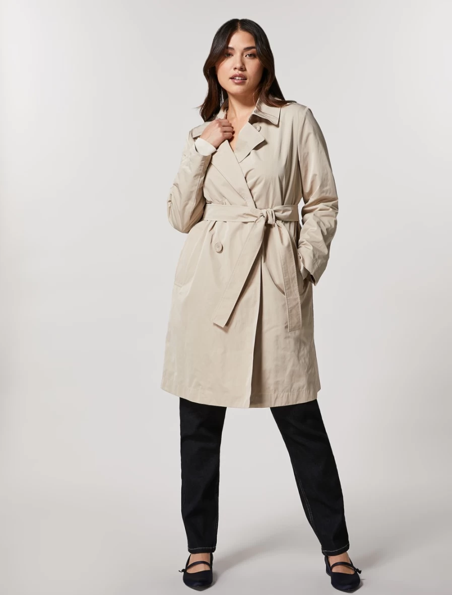 Marina Rinaldi Women's Colonial Water-Repellent Memory Trench Coat