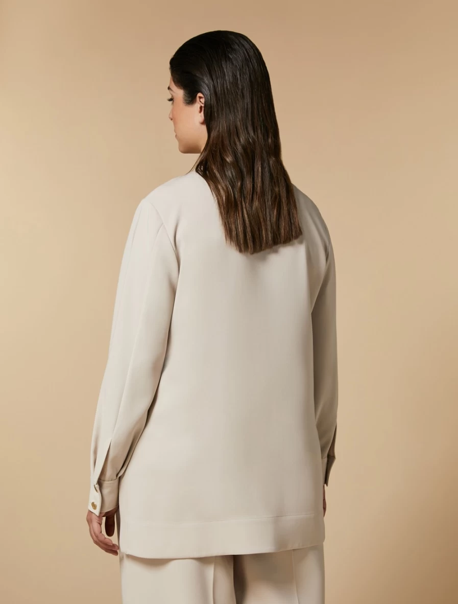 "Marina Rinaldi Women's Beige Triacetate Tunic Top"